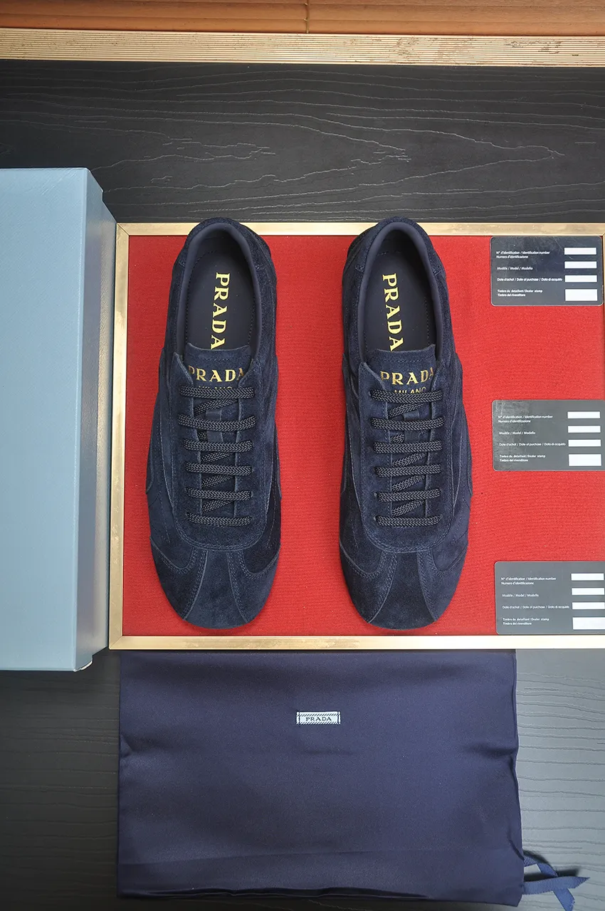 Men's shoes 💰560💶【PRADA】Prada casual shoes for couples, originally developed 1:1, made of high-mercerized cowhide with imported cowhide, silk sheepskin lining, rubber outsole, comfortable and soft on the feet, size for women: 35 to 40. Male 38 to 48💰🔥🔥🔥🔥🔥